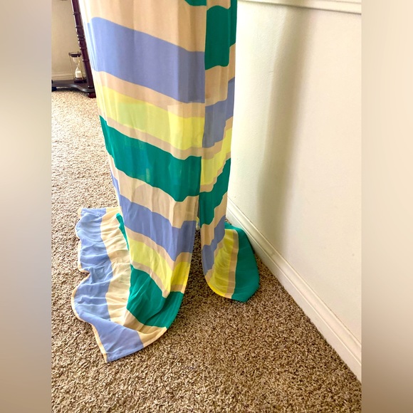 I ❤️ RONSON BLOCKED STRIPE CHIFFON LAYERED SUMMER MAXI DRESS SIZE XL 🌟EUC🌟 - Picture 5 of 13